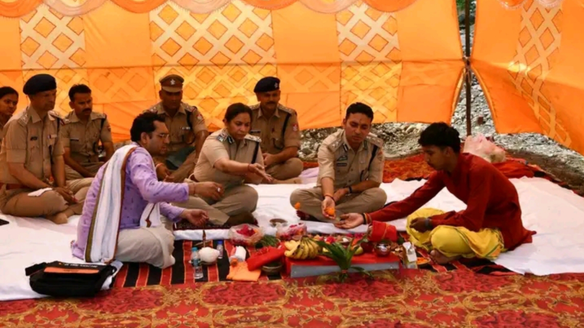 बनभूलपुरा में रखी गई नए पुलिस थाने की नींव